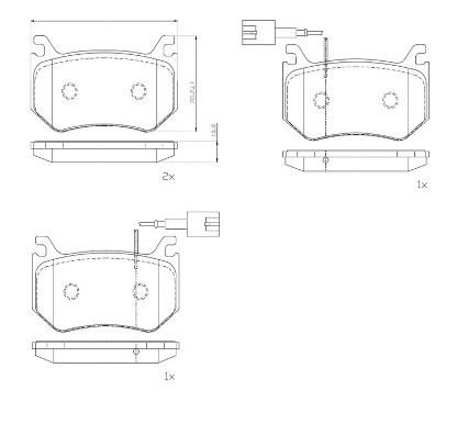 Brake pad set Brembo P 23 184