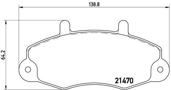 Brake pad set Brembo P 24 032