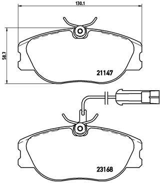 Brake pad set Brembo P 23 066