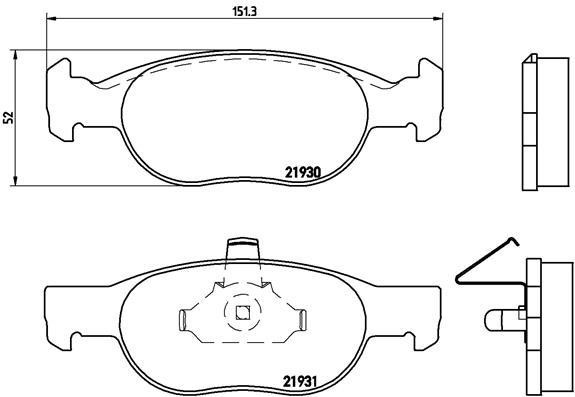 Brake pad set Brembo P 23 073