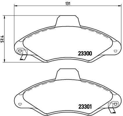 Brake pad set Brembo P 24 045