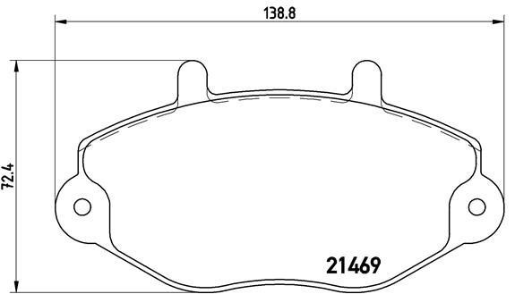 Brake Pad Set, disc brake Brembo P 24 050