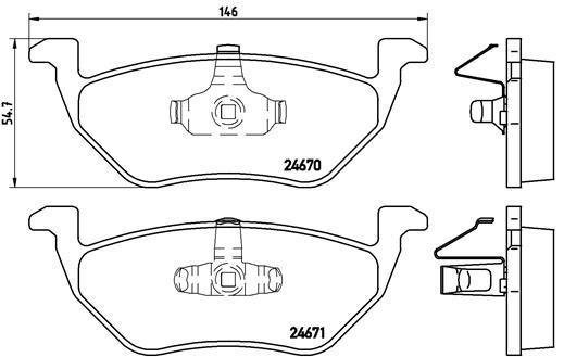 Brake pad set Brembo P 24 085