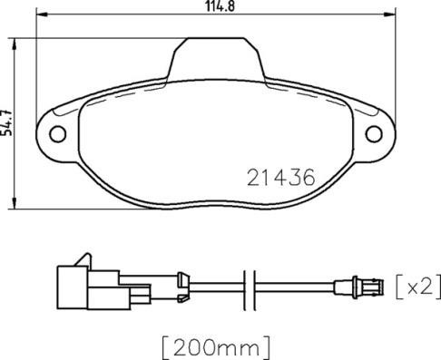 Brake pad set Brembo P 24 147