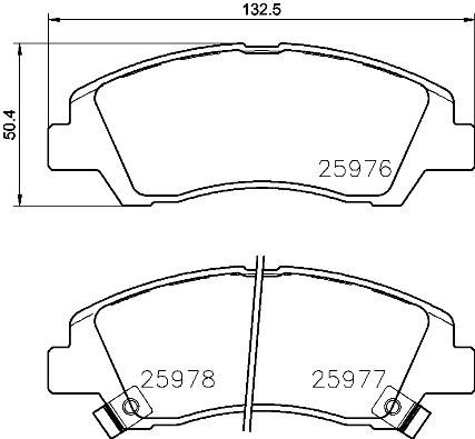 Brake Pad Set, disc brake Brembo P 30 076