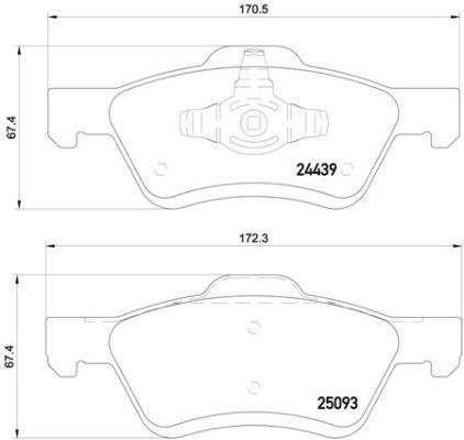 Brake pad set Brembo P 24 159