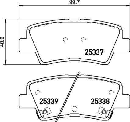 Brake pad set Brembo P 30 094