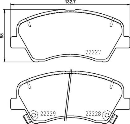 Brake pad set Brembo P 30 098