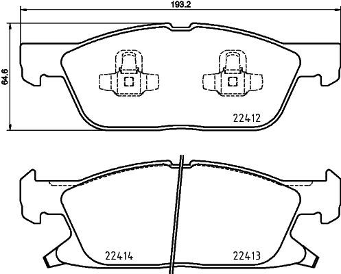 Brake pad set Brembo P 24 188