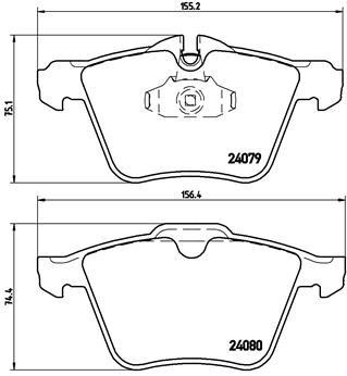 Brake pad set Brembo P 36 027