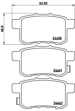 Brembo Brake Pad Set, disc brake – price 144 PLN