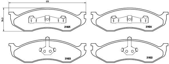 Brake pad set Brembo P 37 004