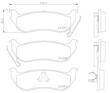 Brake pad set Brembo P 37 009