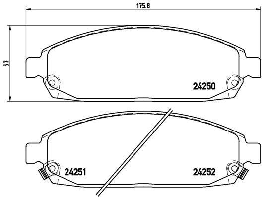 Brake pad set Brembo P 37 010