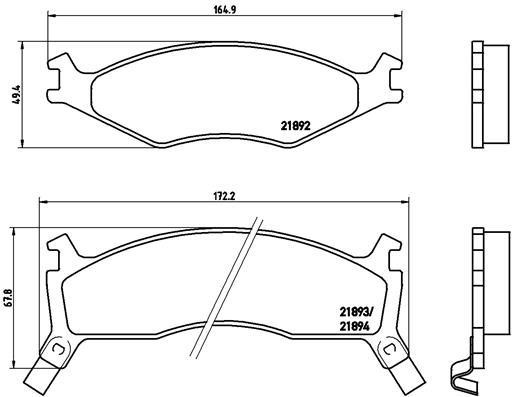 Brake pad set Brembo P 30 006