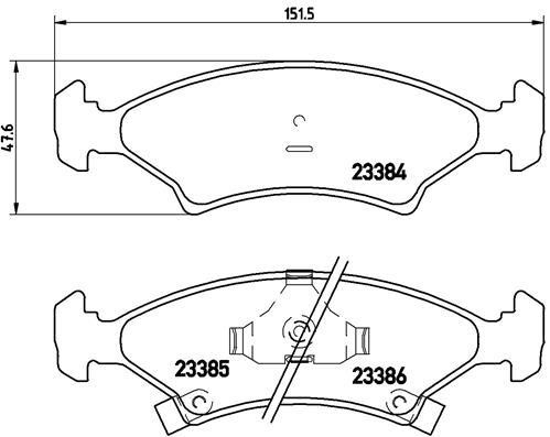 Brake pad set Brembo P 30 009