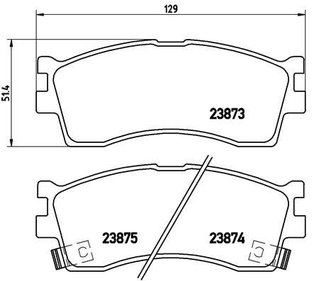 Brake pad set Brembo P 30 016
