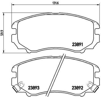 BREMBO XTRA disc brake pads, set Brembo P 30 018X