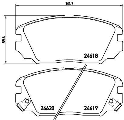 Brake pad set Brembo P 30 031