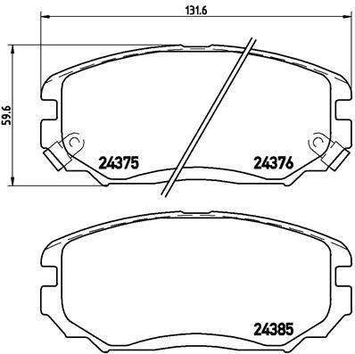 Brembo Brake pad set – price [object Object] PLN