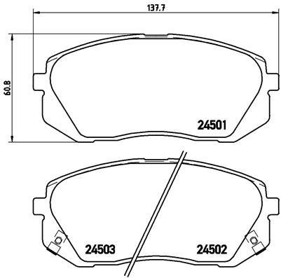 Brake pad set Brembo P 30 039