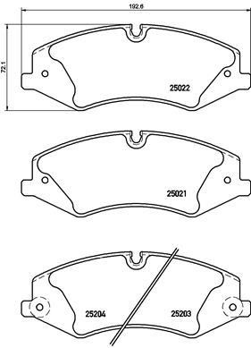 Brake pad set Brembo P 44 022