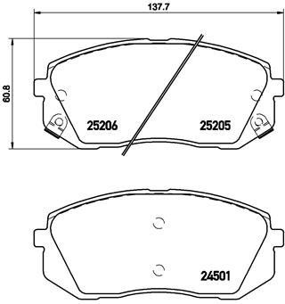 BREMBO XTRA disc brake pads, set Brembo P 30 056X