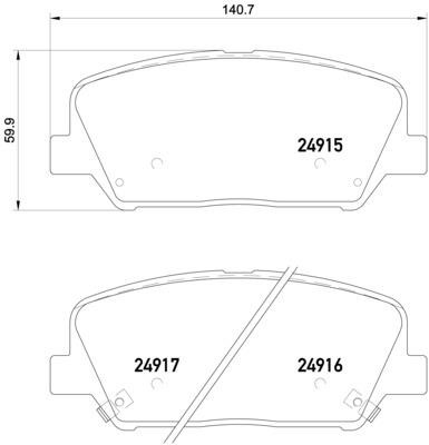 BREMBO XTRA disc brake pads, set Brembo P 30 065X