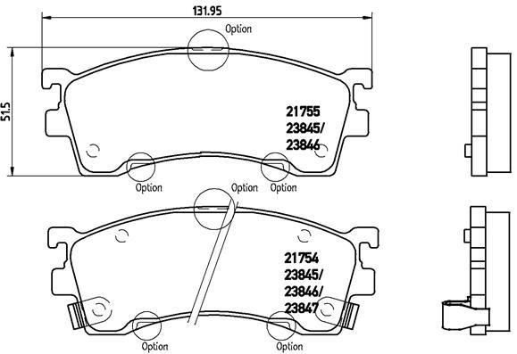 Brake pad set Brembo P 49 023