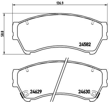 Brake pad set Brembo P 49 039