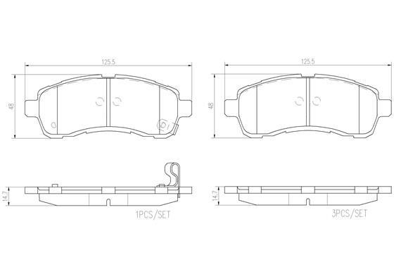 Brake pad set Brembo P 49 057