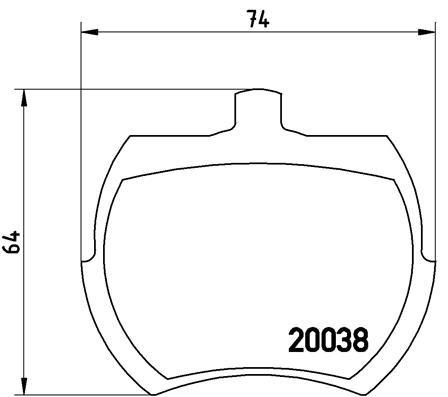 Brake pad set Brembo P 52 002