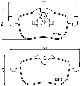 Brake pad set Brembo P 52 017