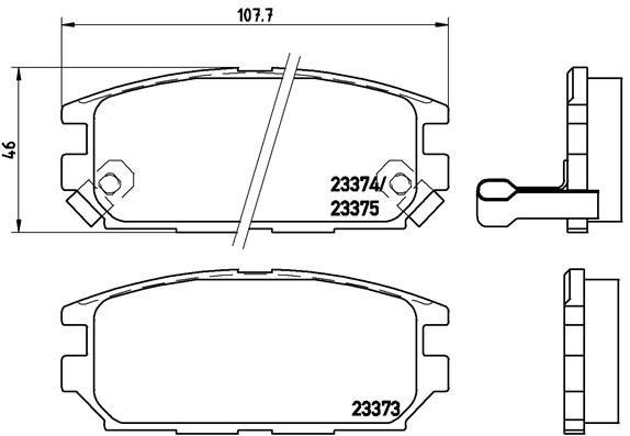 Brake Pad Set, disc brake Brembo P 54 025