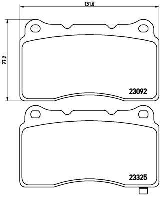 Brake pad set Brembo P 54 039