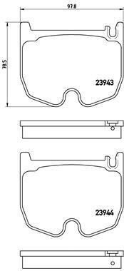 Brake pad set Brembo P 50 062