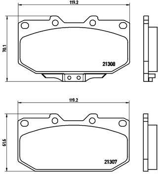 Brake pad set Brembo P 56 025