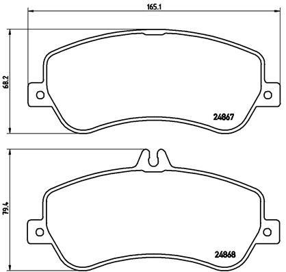 Brake Pad Set, disc brake Brembo P 50 086