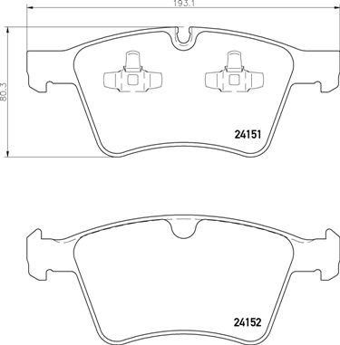 Brake pad set Brembo P 50 115