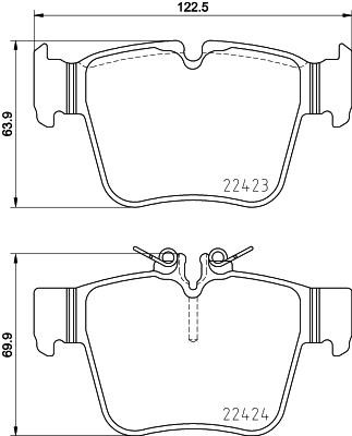 Brake pad set Brembo P 50 133