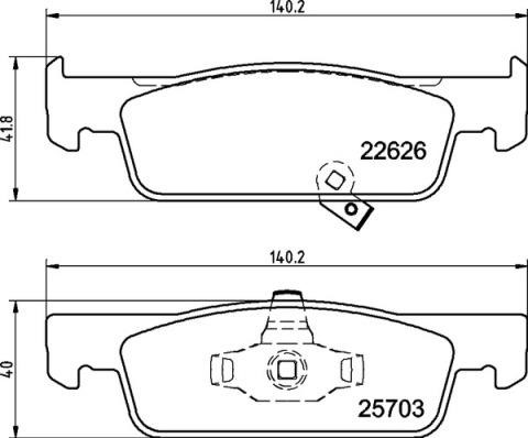 Brake pad set Brembo P 50 137