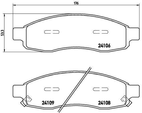 Brake Pad Set, disc brake Brembo P 58 001