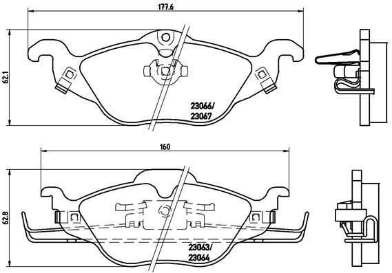 Brake pad set Brembo P 59 030