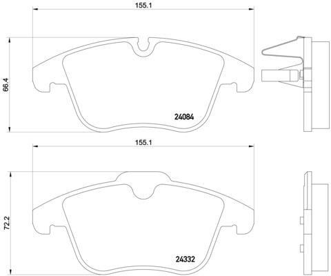 Brake pad set Brembo P 61 106
