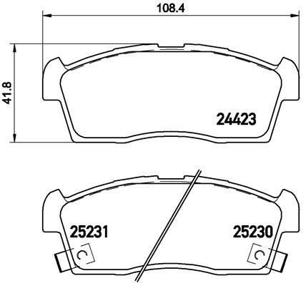 Brake pad set Brembo P 61 108