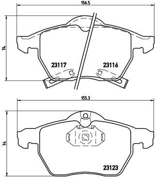 Brake pad set Brembo P 59 048