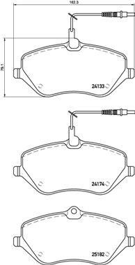 Brake pad set Brembo P 61 119