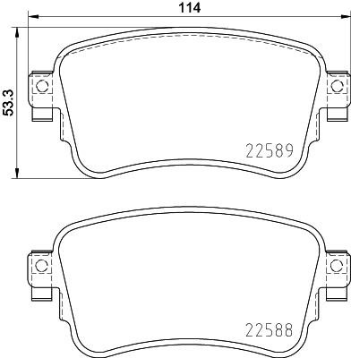 Brake pad set Brembo P 61 133