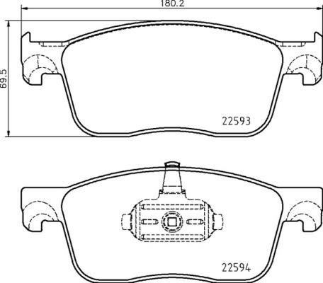 Brake pad set Brembo P 61 134