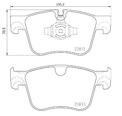 Front disc brake pads, set Brembo P 61 135
